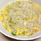 卵とネギの簡単にゅうめん